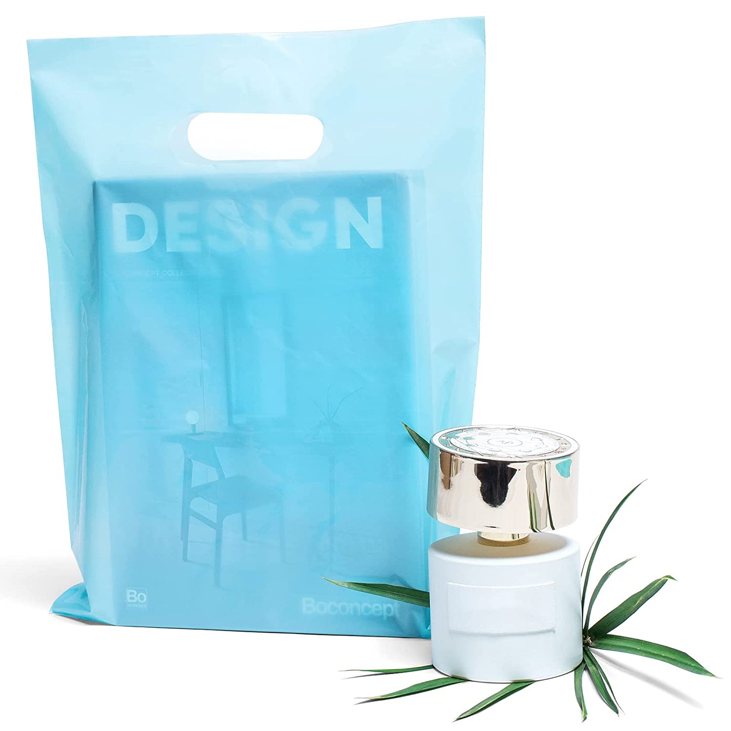100 Pastel Blue Bags for Small Business 1.5Mil 9"x12" Merchandise Bags Extra Thick Glossy Thank You Bags and Pastel Blue Retail Bags Plastic Bags with Die Cut Handles Gift Bags