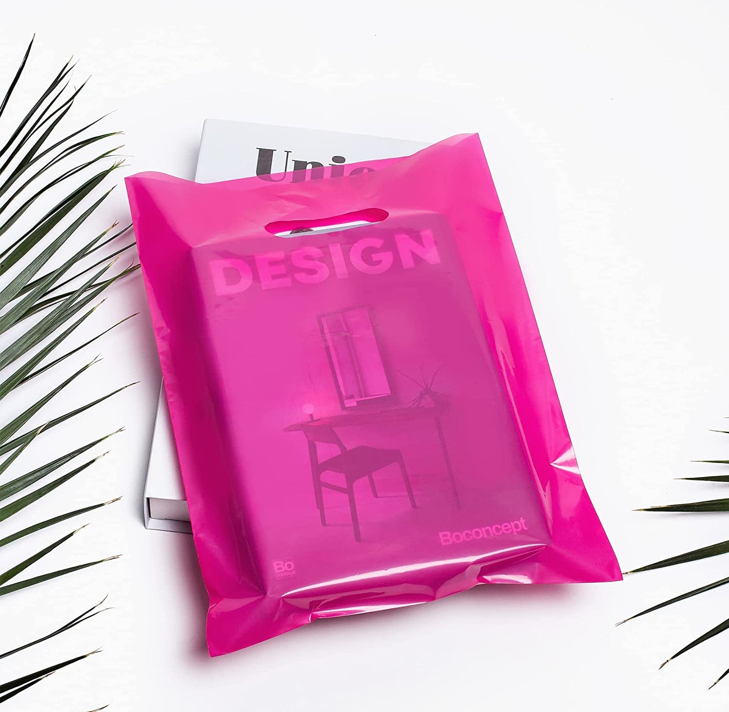 100 Pink Bags for Small Business 1.5Mil 9"x12" Merchandise Bags Thick Glossy Retail Bags and Pink Shopping Bags with Die Cut Handles Boutique Bags and Pink Plastic Bags & Pink Bags